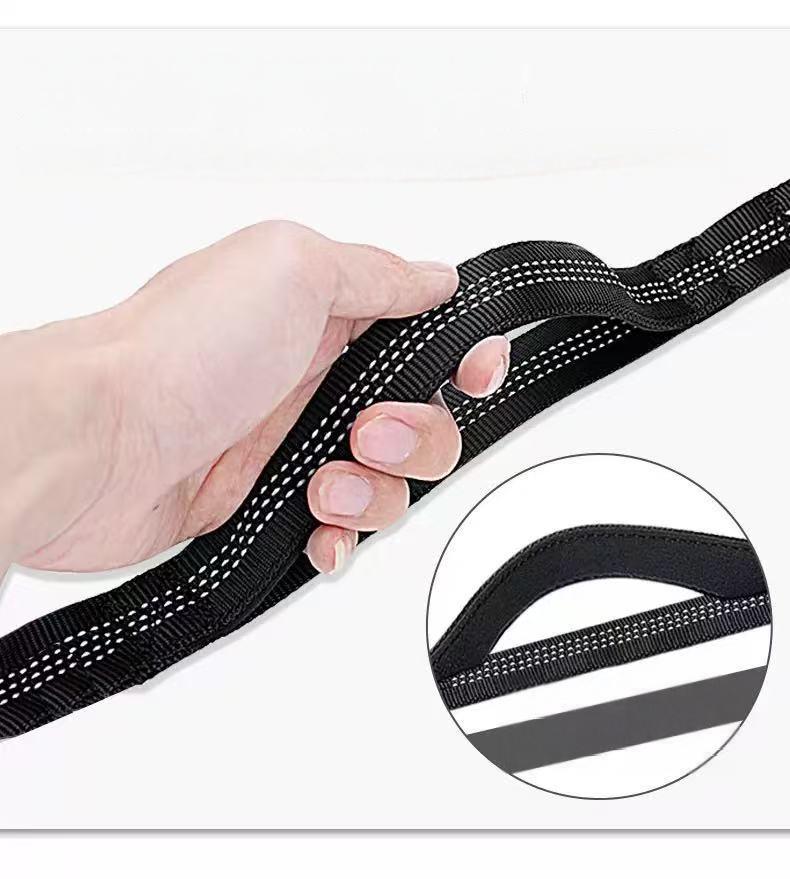 Scalable Sports Waist Bag Pet Traction Rope, Explosion-proof Punch, Anti slip, Waist Protection, for Small and Medium Dogs, Freeing hands,Grey