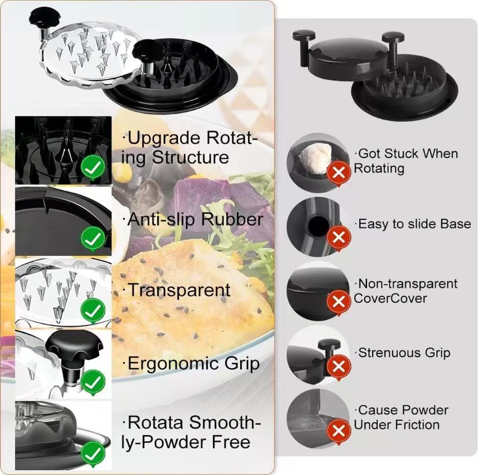 Chicken Shredder with Brush, Visible Meat Shredder Machine, Anti-Slip Strip, Ergonomic Handle, BPA Free, Suitable for Pork Beef Chicken,Black