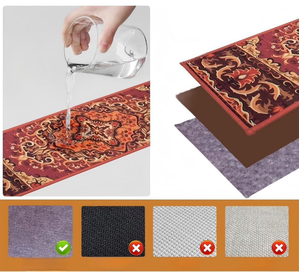 European Classical Stair Treads Carpet Non-Slip Indoor Stair Runners for Wooden Steps, Stair Rugs for Kids and Dogs, 5/10/15PCS, 8" X 30",BOHO-2