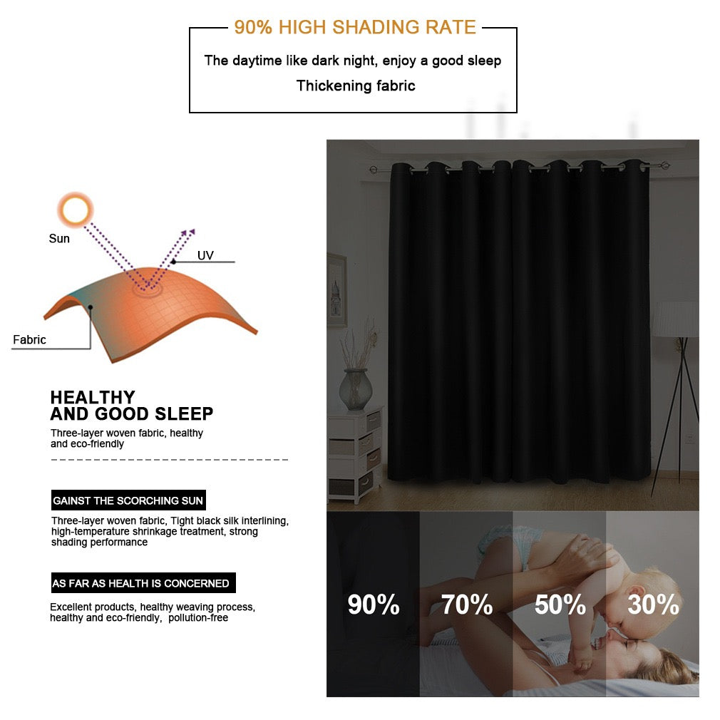 Sunscreen Shading Curtains 2 Panels, Printed Tree Branches Soft Comfort Privacy Drapes,Thickening Heat Insulation,Green&White