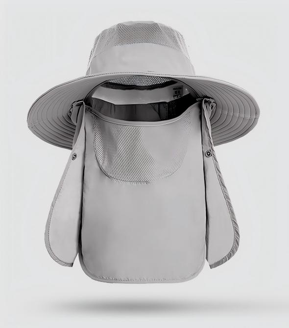Home Prefer Outdoor UPF50+ Mesh Sun Hat Wide Brim Fishing Hat with Neck Flap Sun Hat for Men Women,Dove
