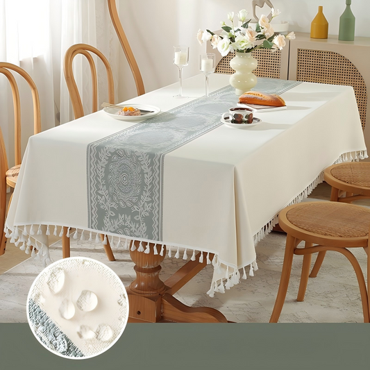 Tablecloths, Waterproof Table Cloth, Linens Wrinkle Free Anti-Fading, Rustic Table Cover Decoration for Kitchen Dinning Christmas,Garland