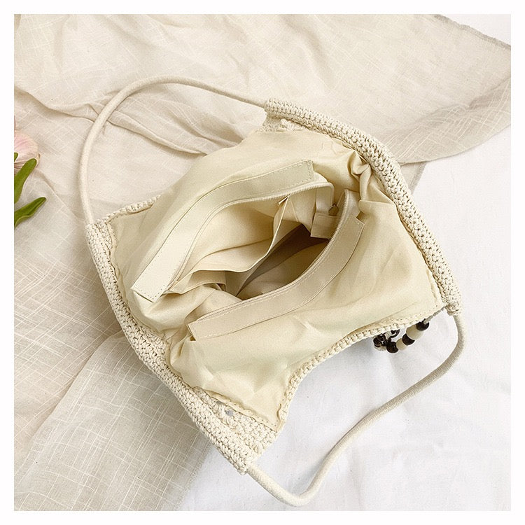 The Hobo Bag - Hand Crochet Large Women's Purse for Everyday & Travel - Durable Handbag & Tote With Zipper Pocket,Beige