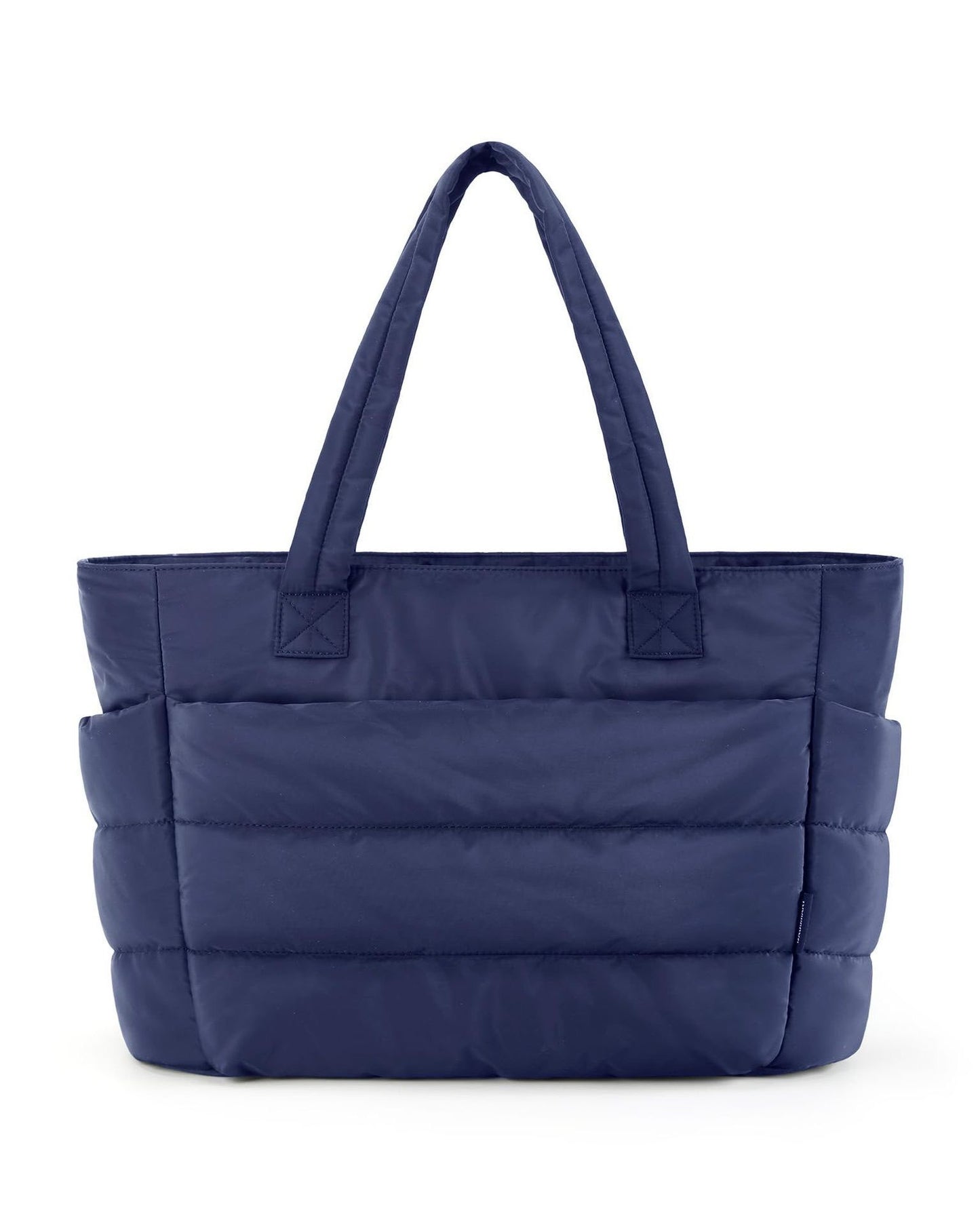 Tote Bag for Women, Lightweight Puffy Tote Bag with Compartments Shoulder Bag Handbag for Travel, Work, Gym | Lightweight, Puffy, Quilted,Navy