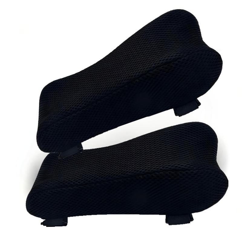 Ergonomic Armrest Pads- Office Chair Arm Rest Cover Pillow - Elbow Support Cushion for Computer, Gaming and Desk Chairs (Set of 2, Black Mesh Cover)
