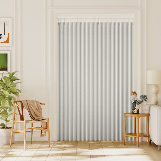 Double-sided Linen ,High shading,2 Panel Rod Pocket Semi Sheer Neutral Country Rustic Farmhouse Organ Curtain Bedroom,White
