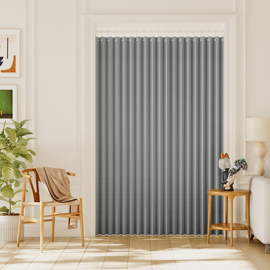 Double-sided Linen ,High shading,2 Panel Rod Pocket Semi Sheer Neutral Country Rustic Farmhouse Organ Curtain Bedroom,Grey