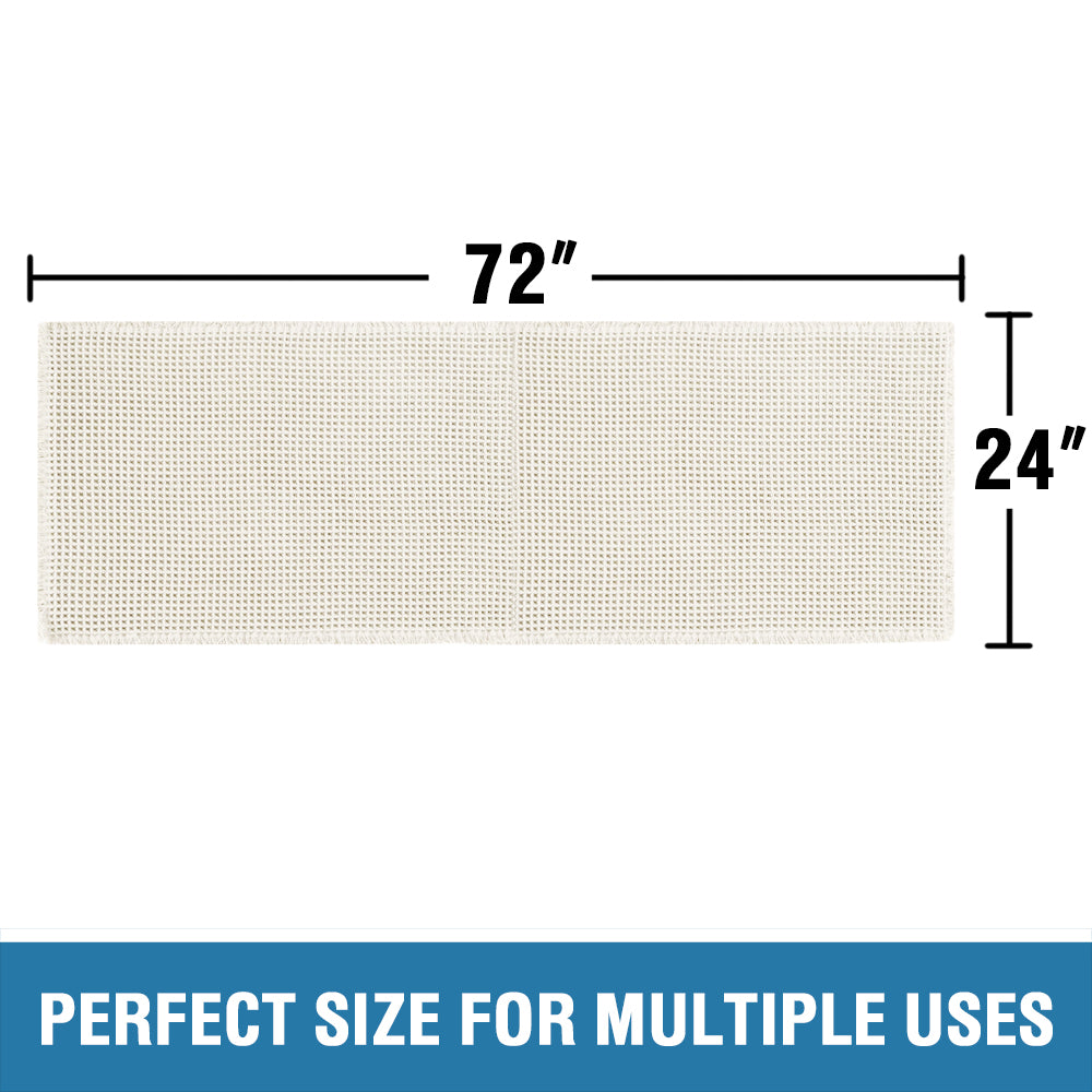 Waffle Bath Mat, Super Absorbent Non Slip Bath Mats for Bathroom Floor, Machine Washable Bathroom Rugs with Tassels,Ultra Soft,Beige