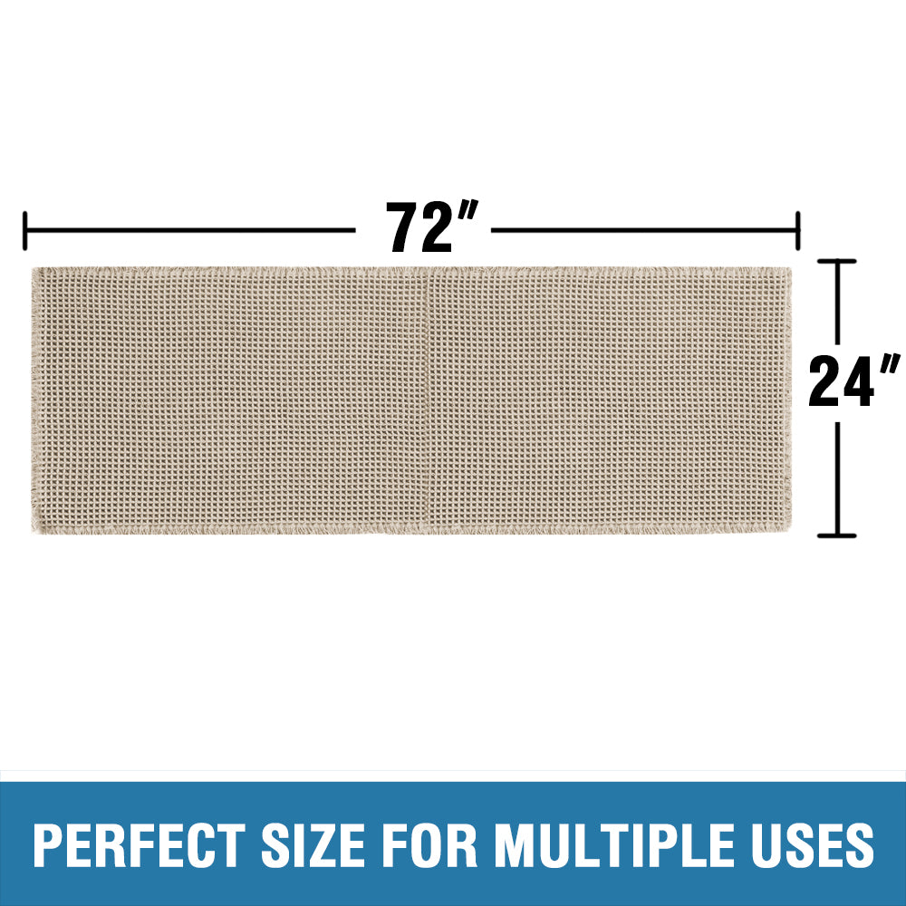 Waffle Bath Mat, Super Absorbent Non Slip Bath Mats for Bathroom Floor, Machine Washable Bathroom Rugs with Tassels,Ultra Soft,Brown