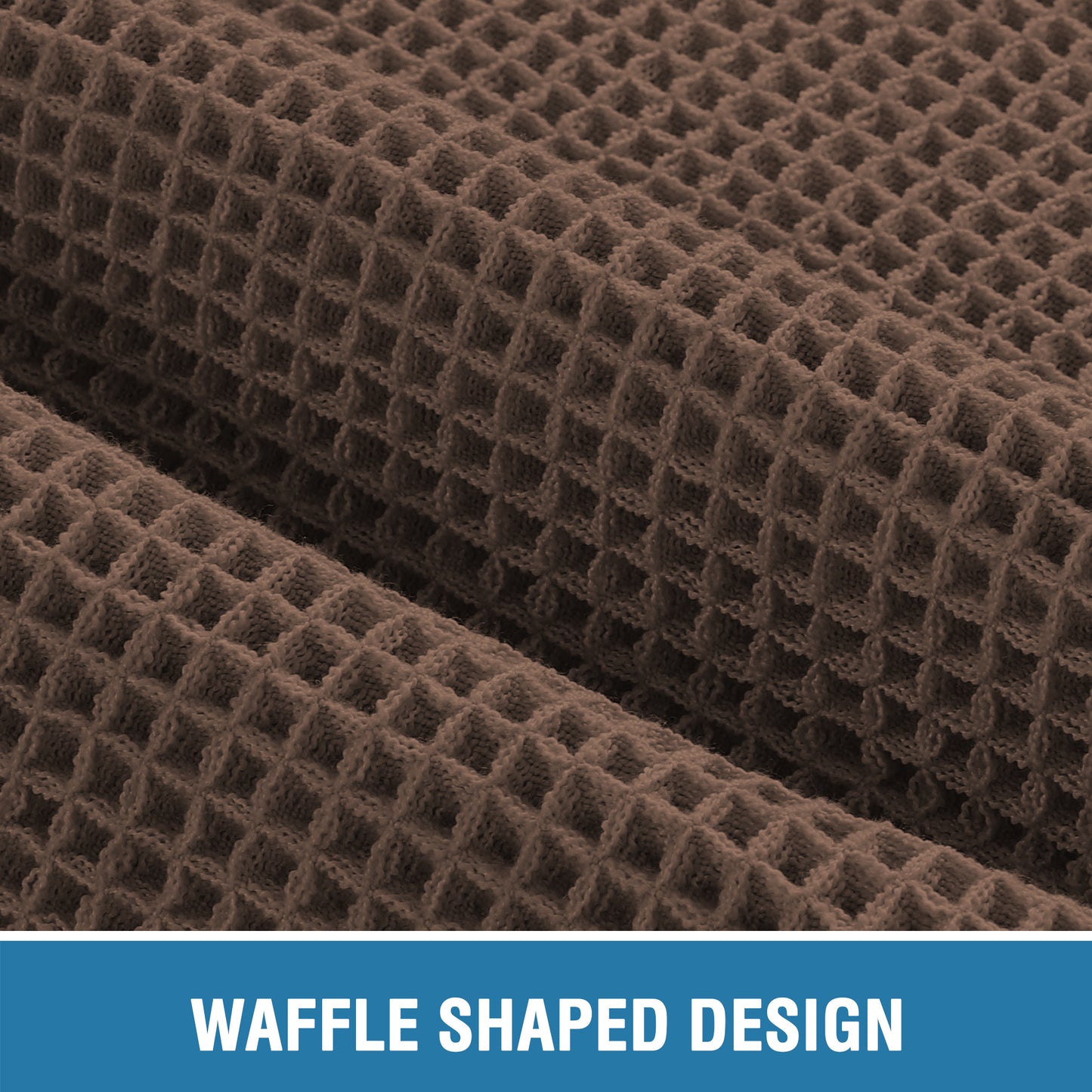 Waffle Bath Mat, Super Absorbent Non Slip Bath Mats for Bathroom Floor, Machine Washable Bathroom Rugs with Tassels,Ultra Soft,Coffee