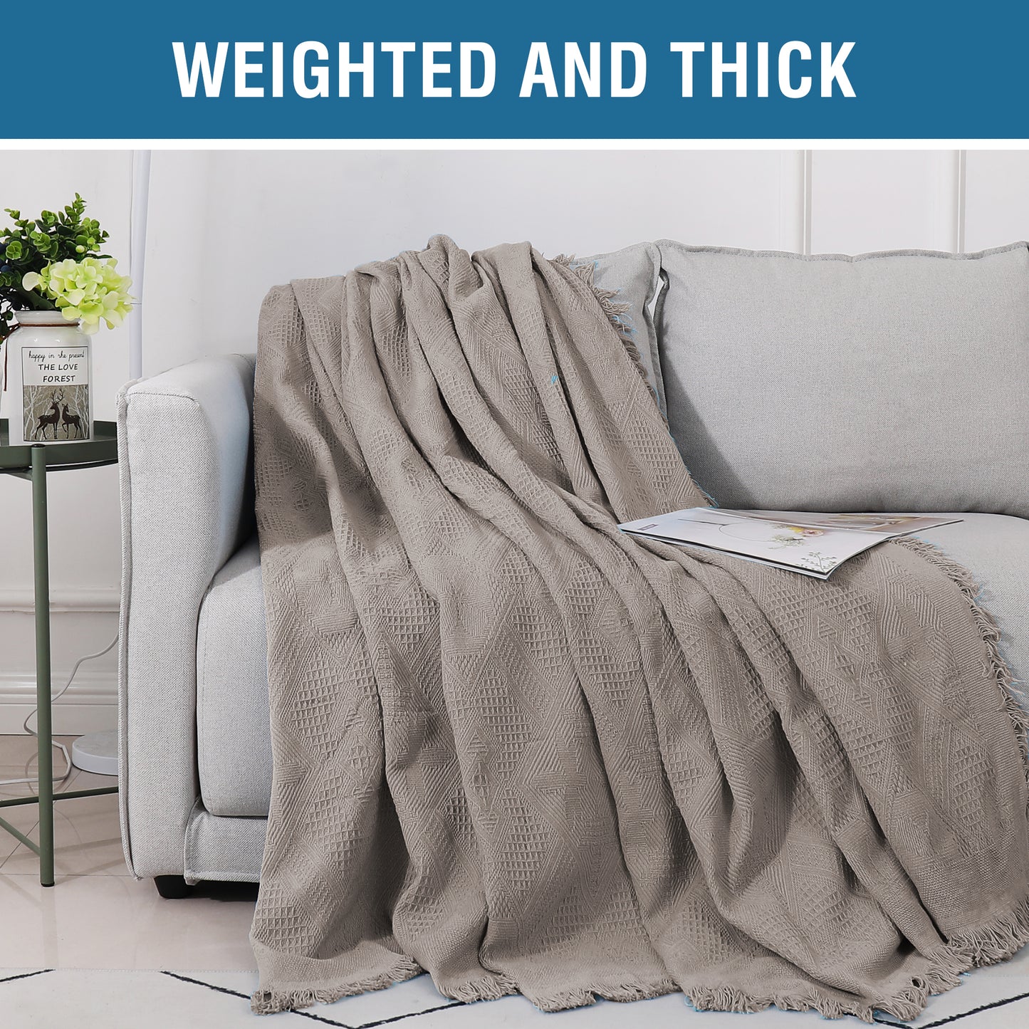 Sofa Cover, Couch Slipcovers for 1/2/3/4 Seater, Taupe