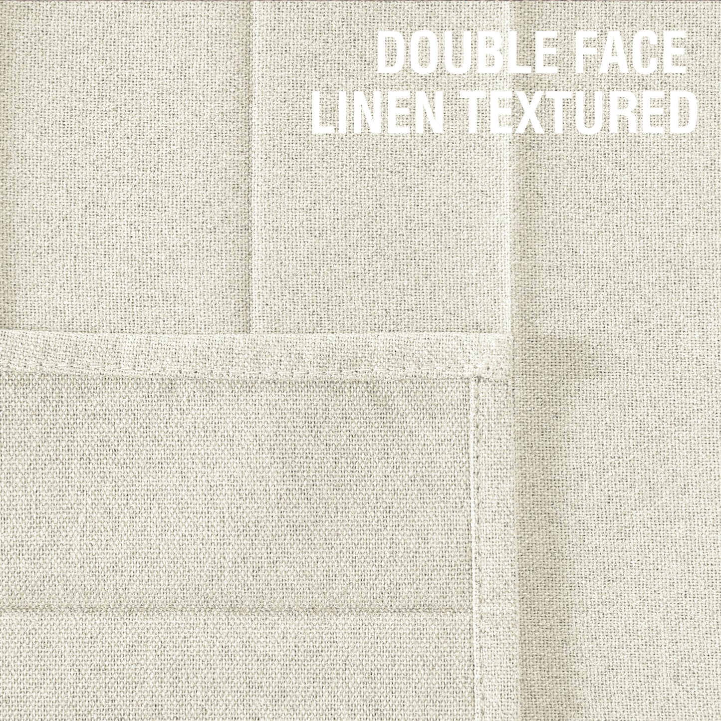 Double-sided Linen ,High shading,2 Panel Rod Pocket Semi Sheer Neutral Country Rustic Farmhouse Organ Curtain Bedroom,Beige
