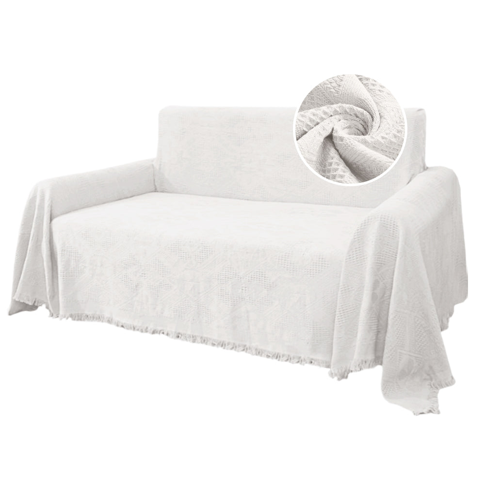 Sofa Cover, Couch Slipcovers for 1/2/3/4 Seater, White
