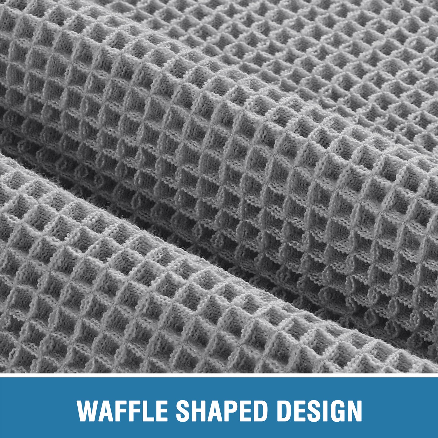 Waffle Bath Mat, Super Absorbent Non Slip Bath Mats for Bathroom Floor, Machine Washable Bathroom Rugs with Tassels,Ultra Soft,Smog