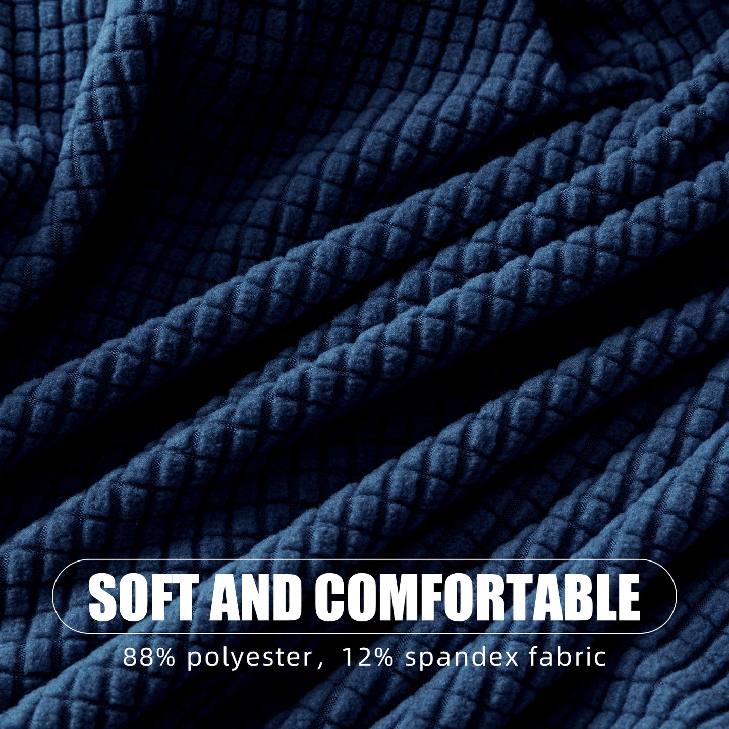 Sectional Couch Covers 4 Pieces Sofa Seat Cushion Covers L Shape Separate Cushion Couch Chaise Cover for Both Left/Right Sectional Couch (Large Sofa 3 Seater + 1 Chaise, Navy)