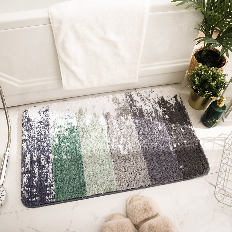 Bathroom Mats Non-Slip Rug Soft Bathroom Floor Mat for Entrance Green Bath Rug,Colorful