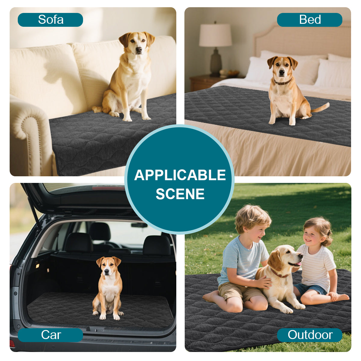 Couch Cover Chenille Pet Fuzzy Sofa Covers for Cushion Couch Anti Slip Washable with Strap Soft Couch Protector Cover for Dogs Cats Kids,Darkgrey