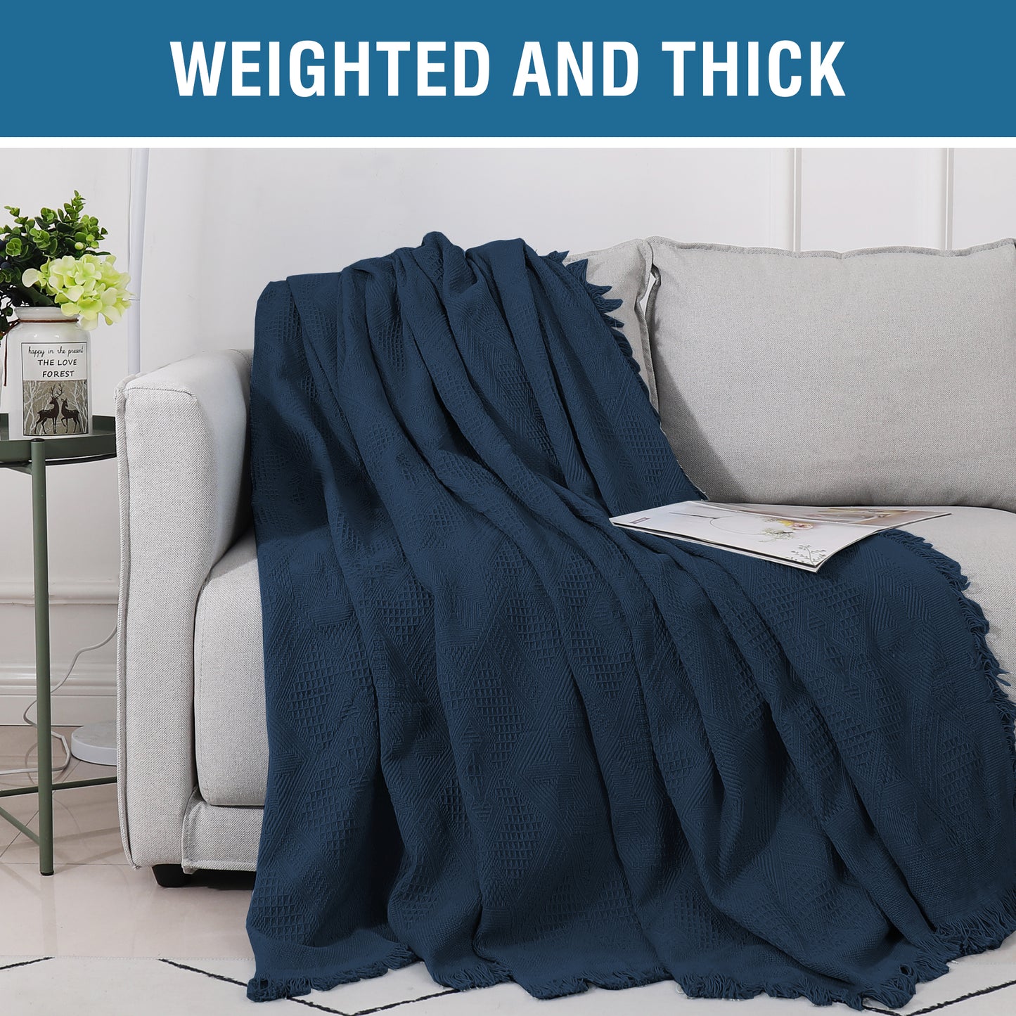 Sofa Cover, Couch Slipcovers for 1/2/3/4 Seater, Navy