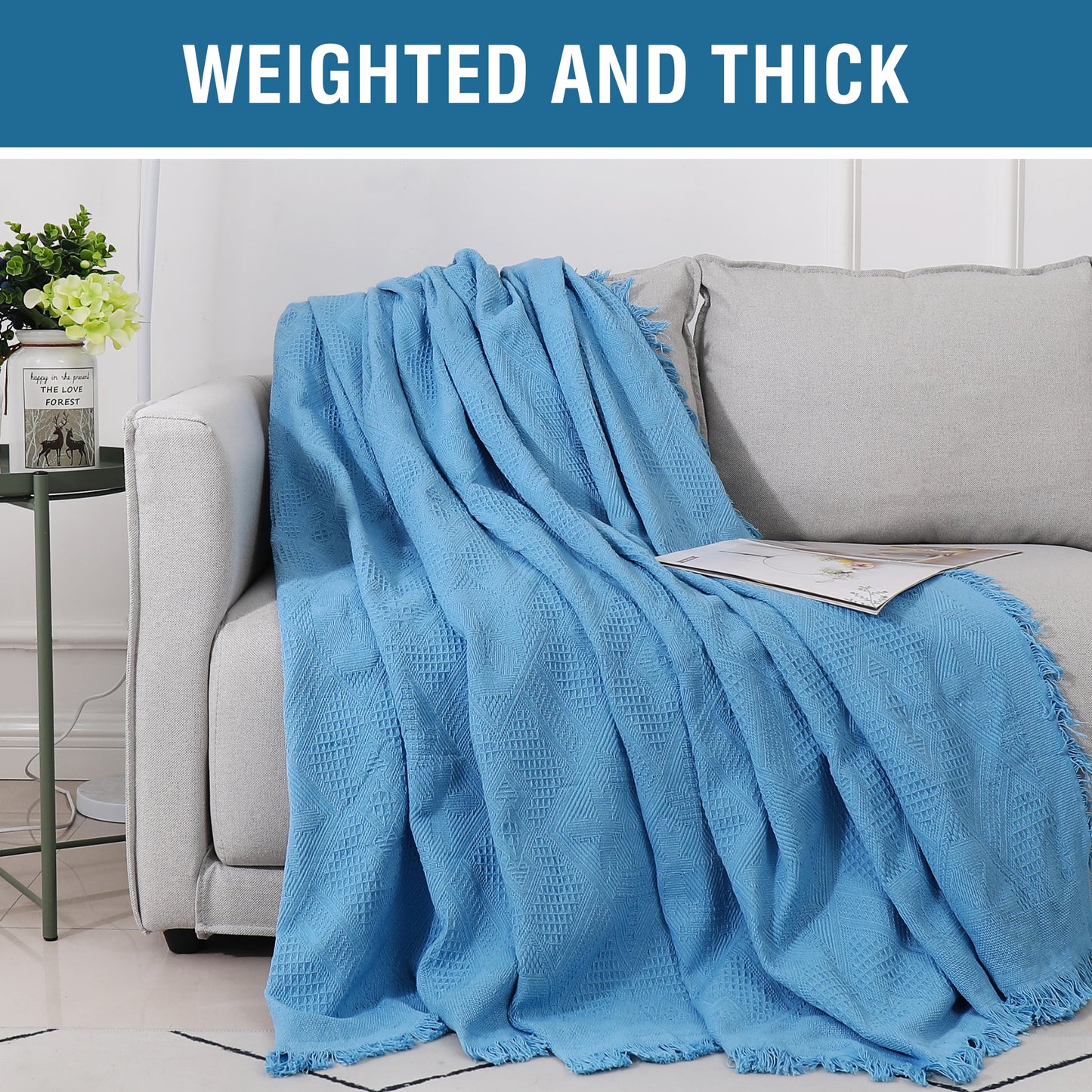 Sofa Cover, Couch Slipcovers for 1/2/3/4 Seater, Blue