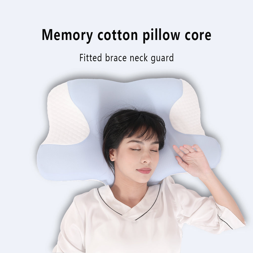 Cervical Pillow for Neck and Shoulder,Contour Memory Foam Pillow,Ergonomic Neck Support Pillow for Side Back Stomach Sleepers with Pillowcase,Black