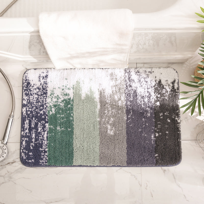 Bathroom Mats Non-Slip Rug Soft Bathroom Floor Mat for Entrance Green Bath Rug,Colorful