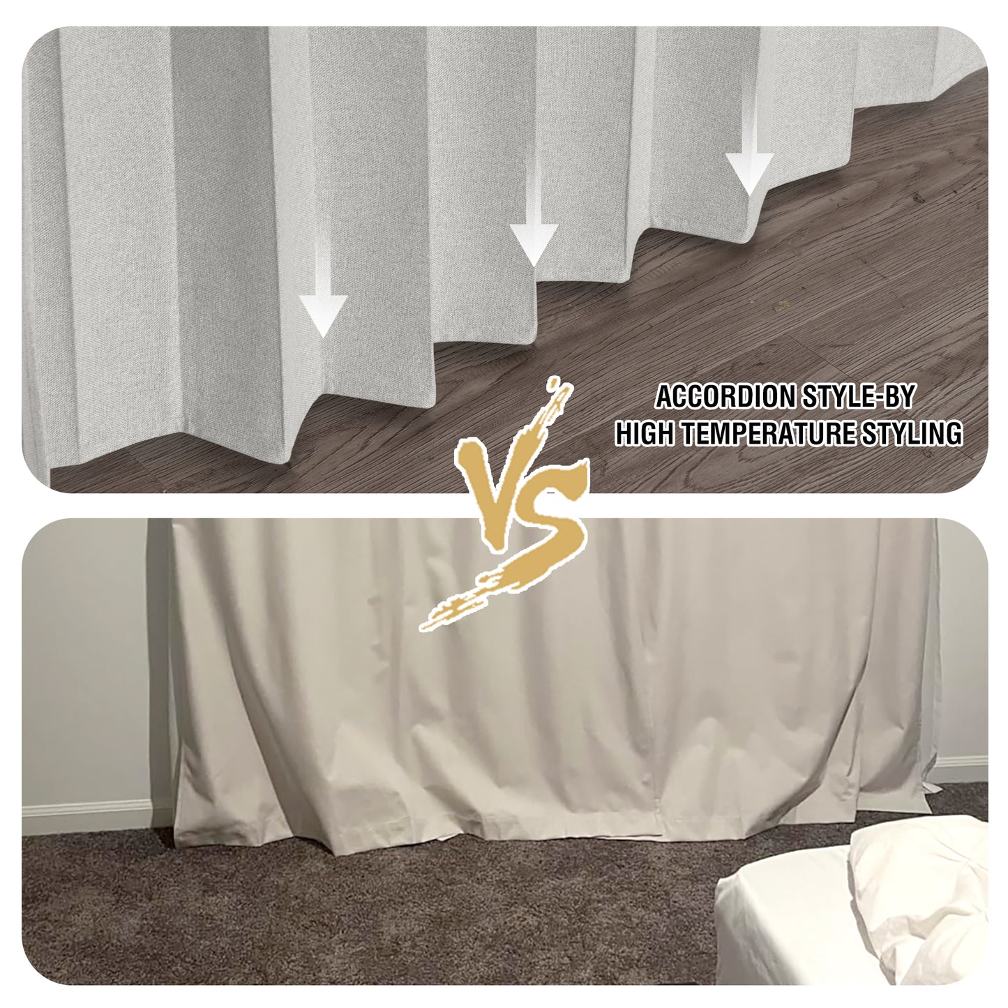 Double-sided Linen ,High shading,2 Panel Rod Pocket Semi Sheer Neutral Country Rustic Farmhouse Organ Curtain Bedroom,White
