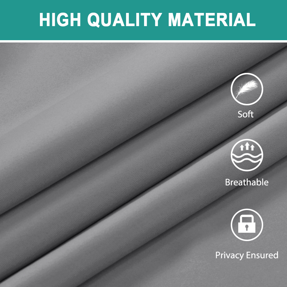 2x Blackout Door Curtain - Privacy Thermal Insulated Door Window Curtains for Patio French Door Front Door Sidelight Curtain Tie up Shade,Dove