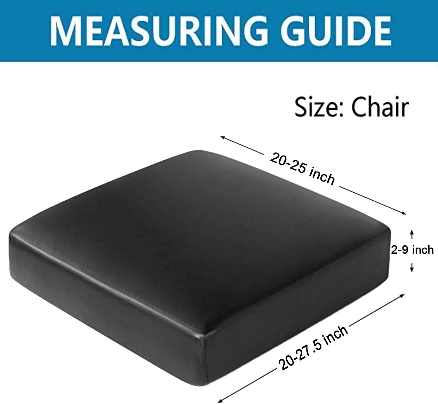 Waterproof PU Sofa Cushion Covers, Leather RV Chair Seat Slipcover with Elastic Bottom Furniture Protector for Settee Seater Replacement, Washable,Milky