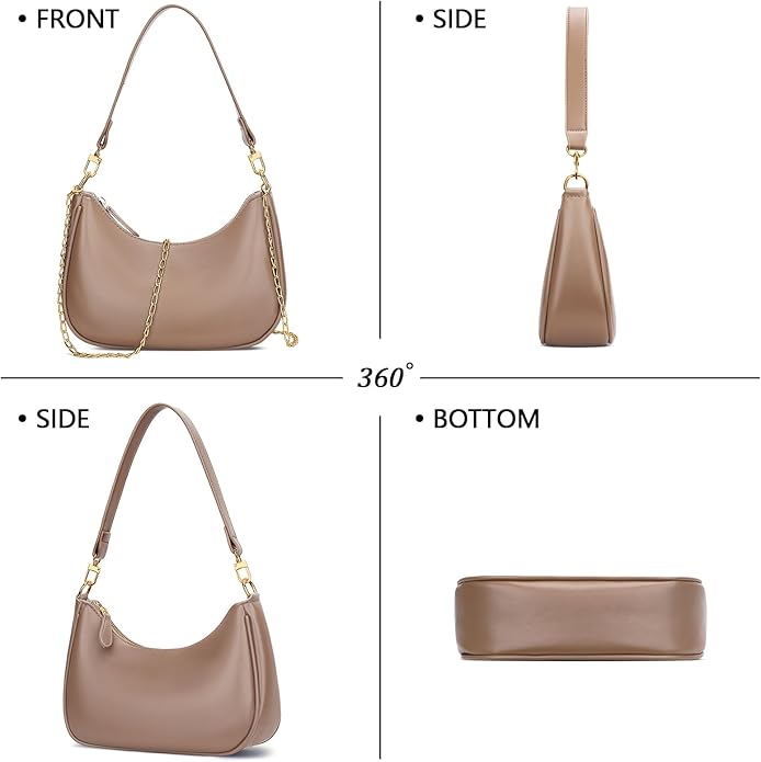 Shoulder Bag for Women Cute Hobo Purses and Handbags Retro Clutch Underarm Purse | Cute, Mocha