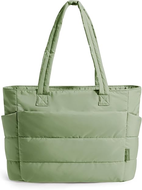 Tote Bag for Women, Lightweight Puffy Tote Bag with Compartments Shoulder Bag Handbag for Travel, Work, Gym | Lightweight, Puffy, Quilted