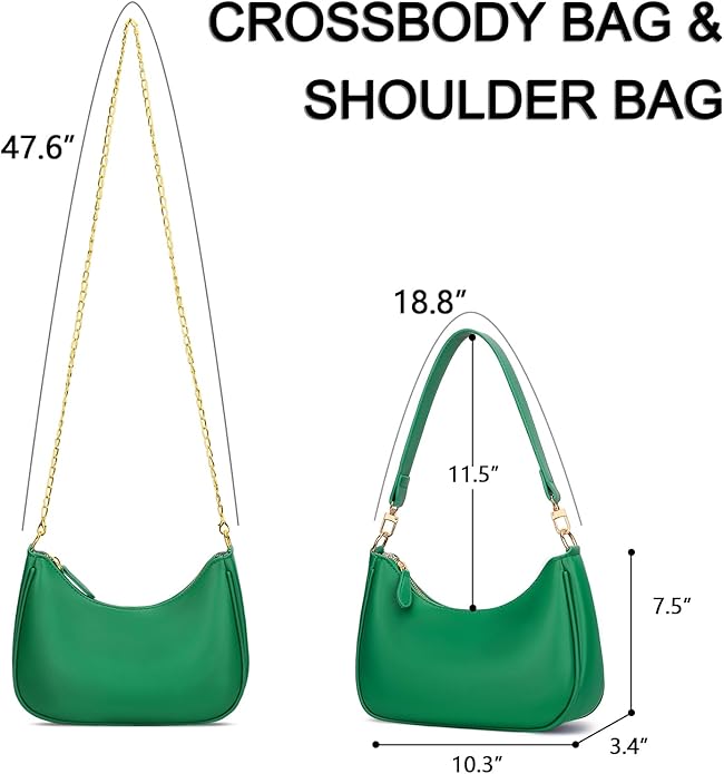 Shoulder Bag for Women Cute Hobo Purses and Handbags Retro Clutch Underarm Purse | Cute, Green