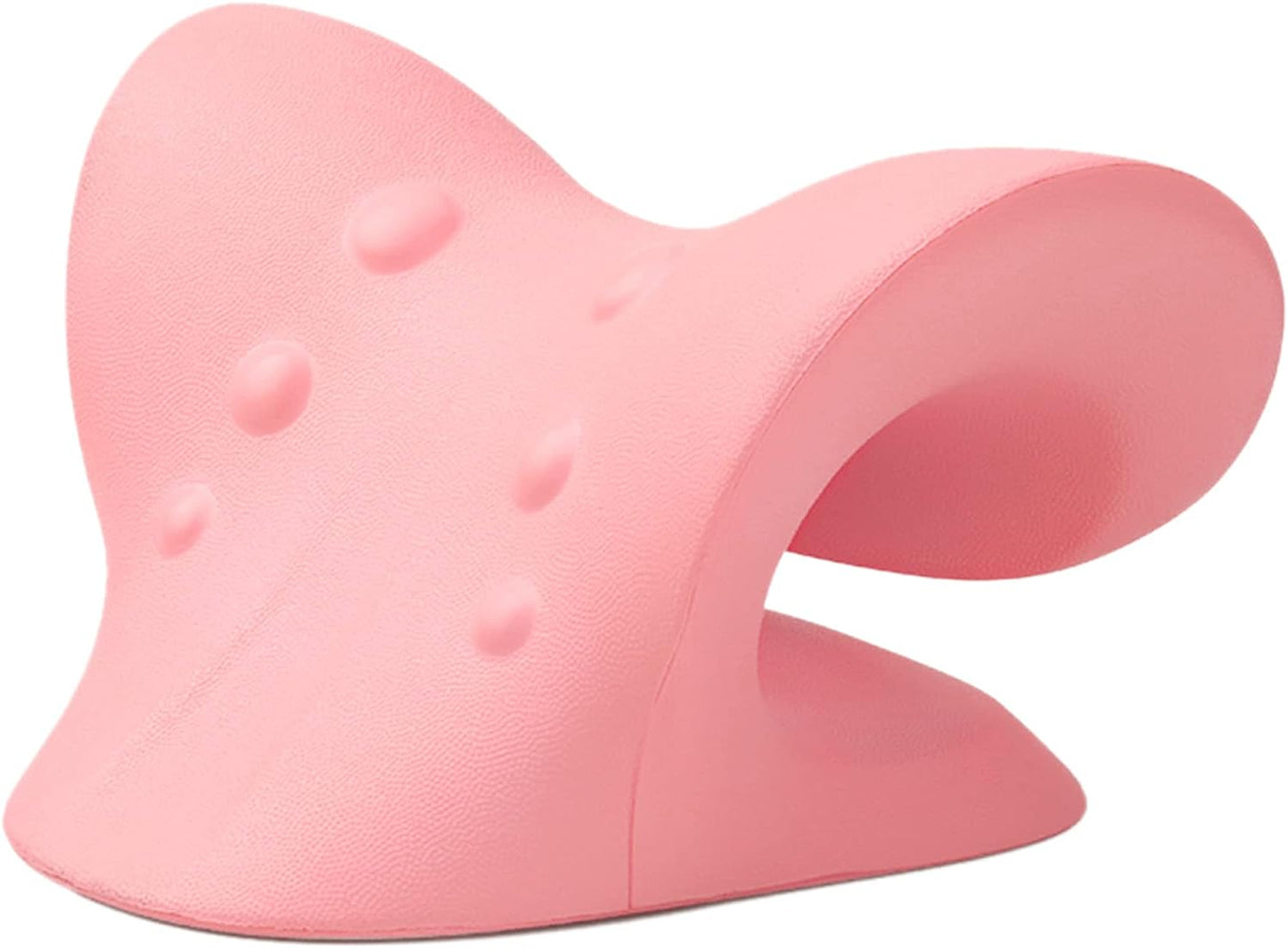 Neck and Shoulder Relaxer, Cervical Traction Device for TMJ Pain Relief and Cervical Spine Alignment, Neck Stretcher (Pink)