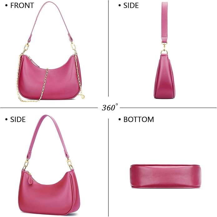 Shoulder Bag for Women Cute Hobo Purses and Handbags Retro Clutch Underarm Purse | Cute, Rose