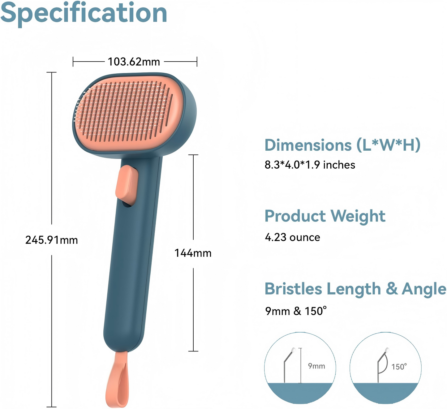 Cat Brush for Shedding, Indoor Cats, Long or Short Haired Cats, Cat Grooming Brush Cat Comb for Kitten Rabbit Massage Removes Loose Fur,Green