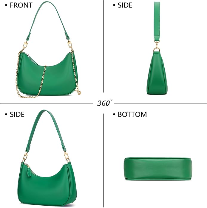 Shoulder Bag for Women Cute Hobo Purses and Handbags Retro Clutch Underarm Purse | Cute, Green