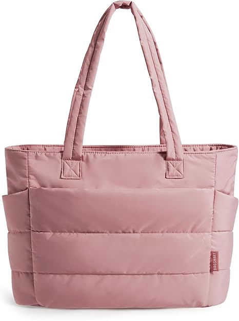 Tote Bag for Women, Lightweight Puffy Tote Bag with Compartments Shoulder Bag Handbag for Travel, Work, Gym | Lightweight, Puffy, Quilted