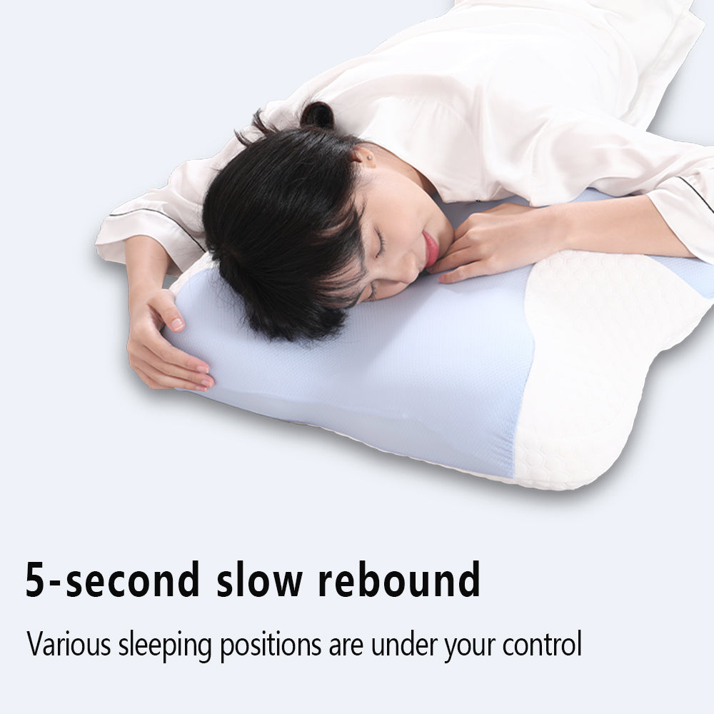 Cervical Pillow for Neck and Shoulder,Contour Memory Foam Pillow,Ergonomic Neck Support Pillow for Side Back Stomach Sleepers with Pillowcase,Black