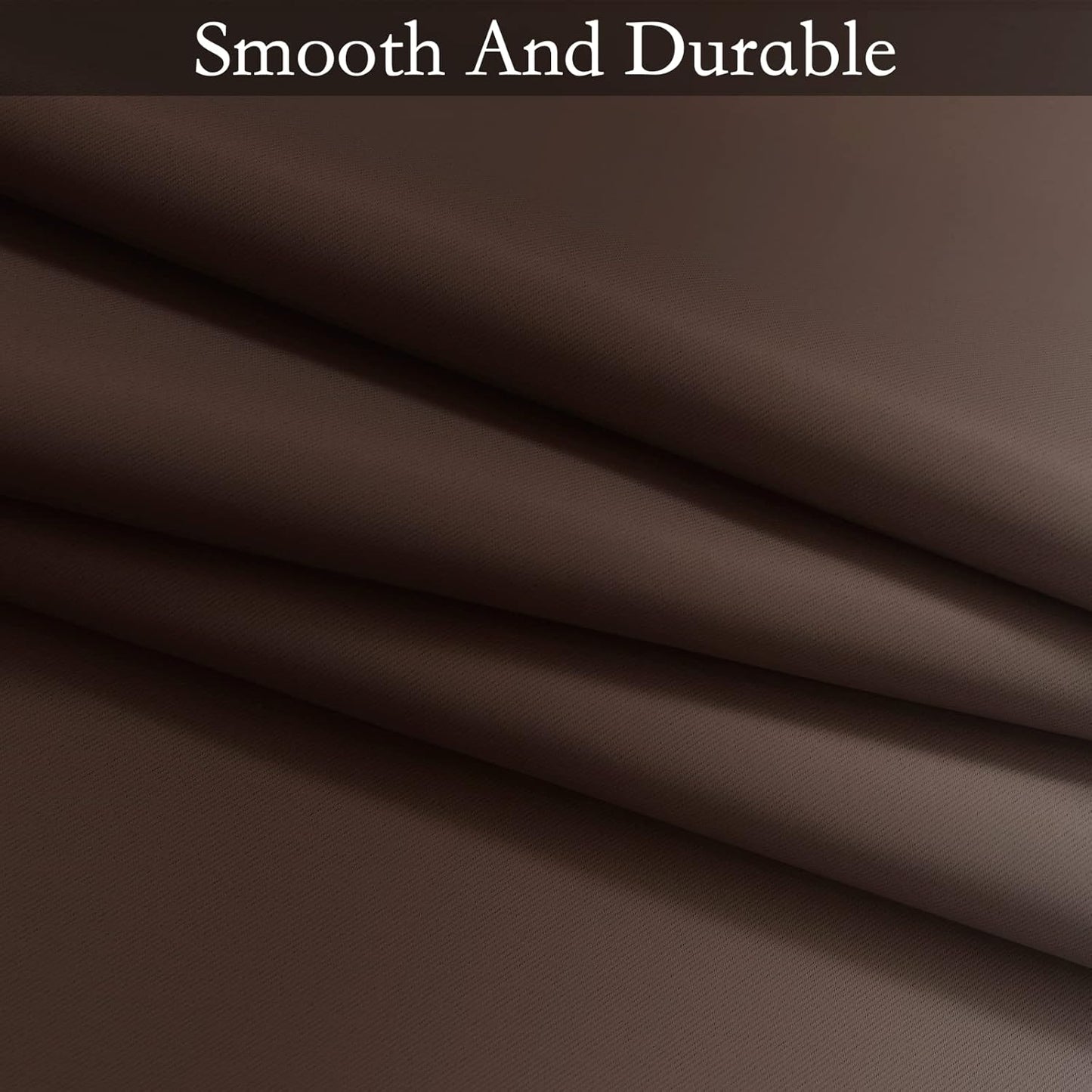Ombre Room Darkening Curtains for Bedroom,  Light Blocking Thermal Insulated Grommet Window Curtain/Drapes for Living Room,2 Panels,Brown&White