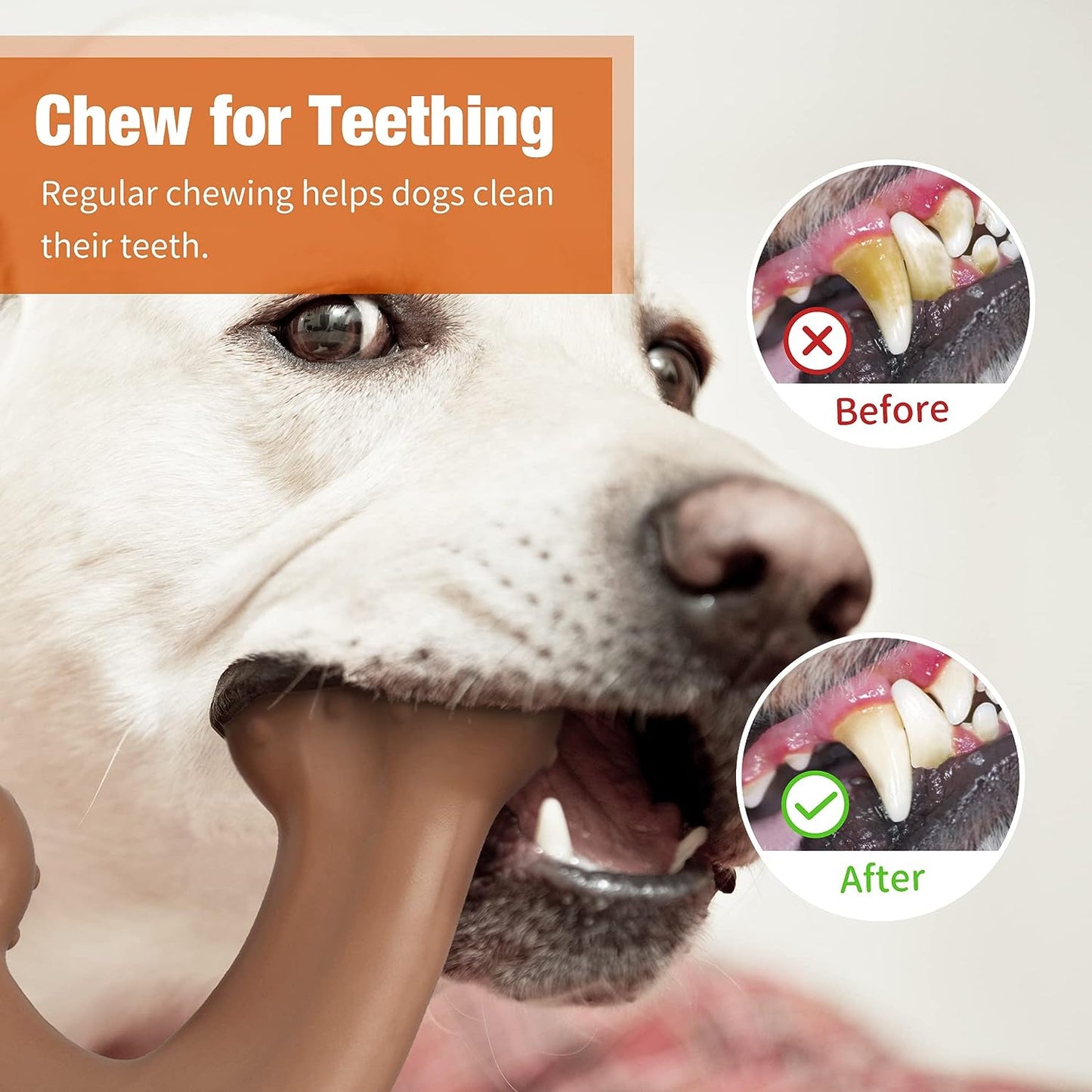 Dog Toys for Aggressive Chewers, Beef Flavor Indestructible Dog Chew Toys for Aggressive Chewers, Tough Dog Chew Toys for Large/Medium/Small Dogs