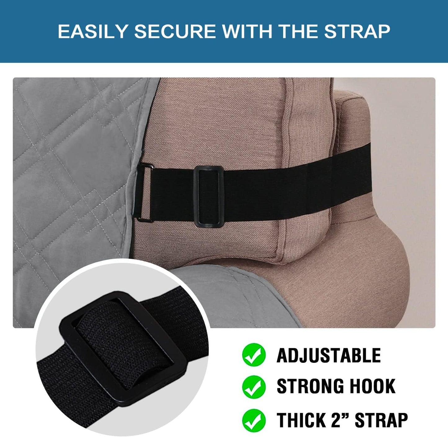 100% Waterproof ,Non-Slip Reclining Cover for Recliner Chair Washable Chair Cover Furniture Protector with Elastic Straps for pet ,kid ,Dove