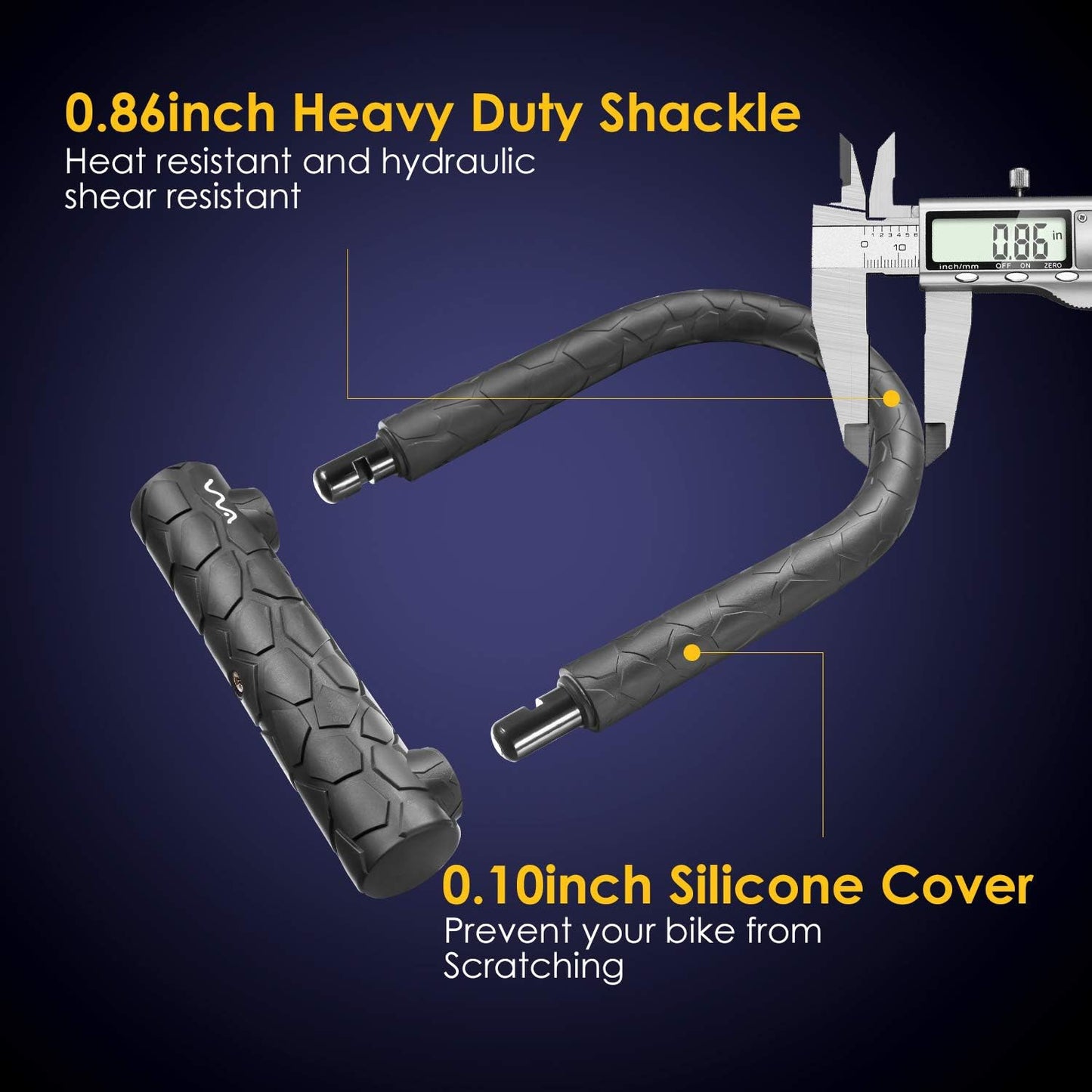 Bike Lock: Heavy Duty Anti Theft Bike U Lock with Security Steel Cable, Keys & Sturdy Mounting Bracket for Road, Mountain, Electric & Folding Bike,Large
