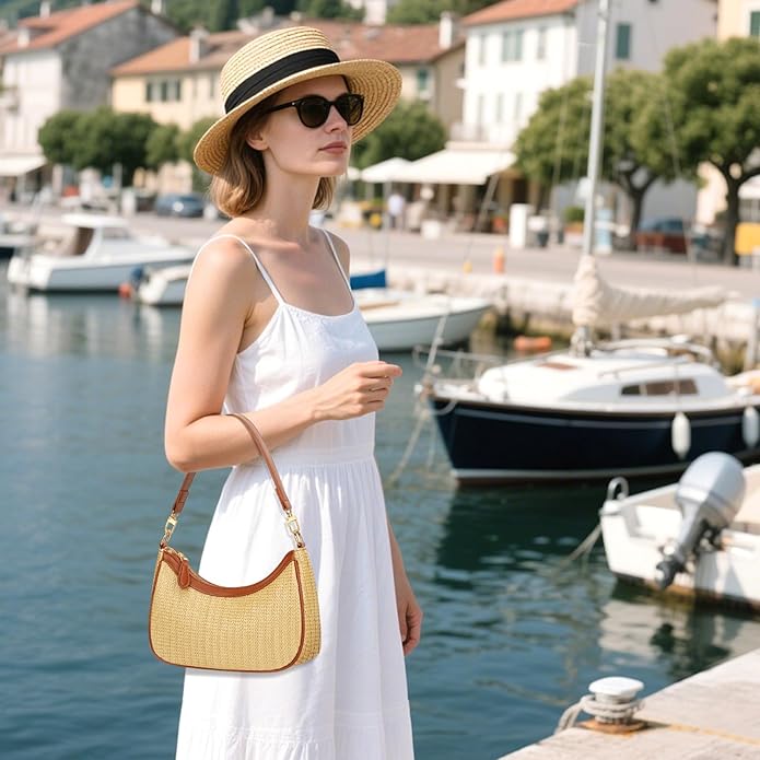 Shoulder Bag for Women Cute Hobo Purses and Handbags Retro Clutch Underarm Purse | Cute, Khaki