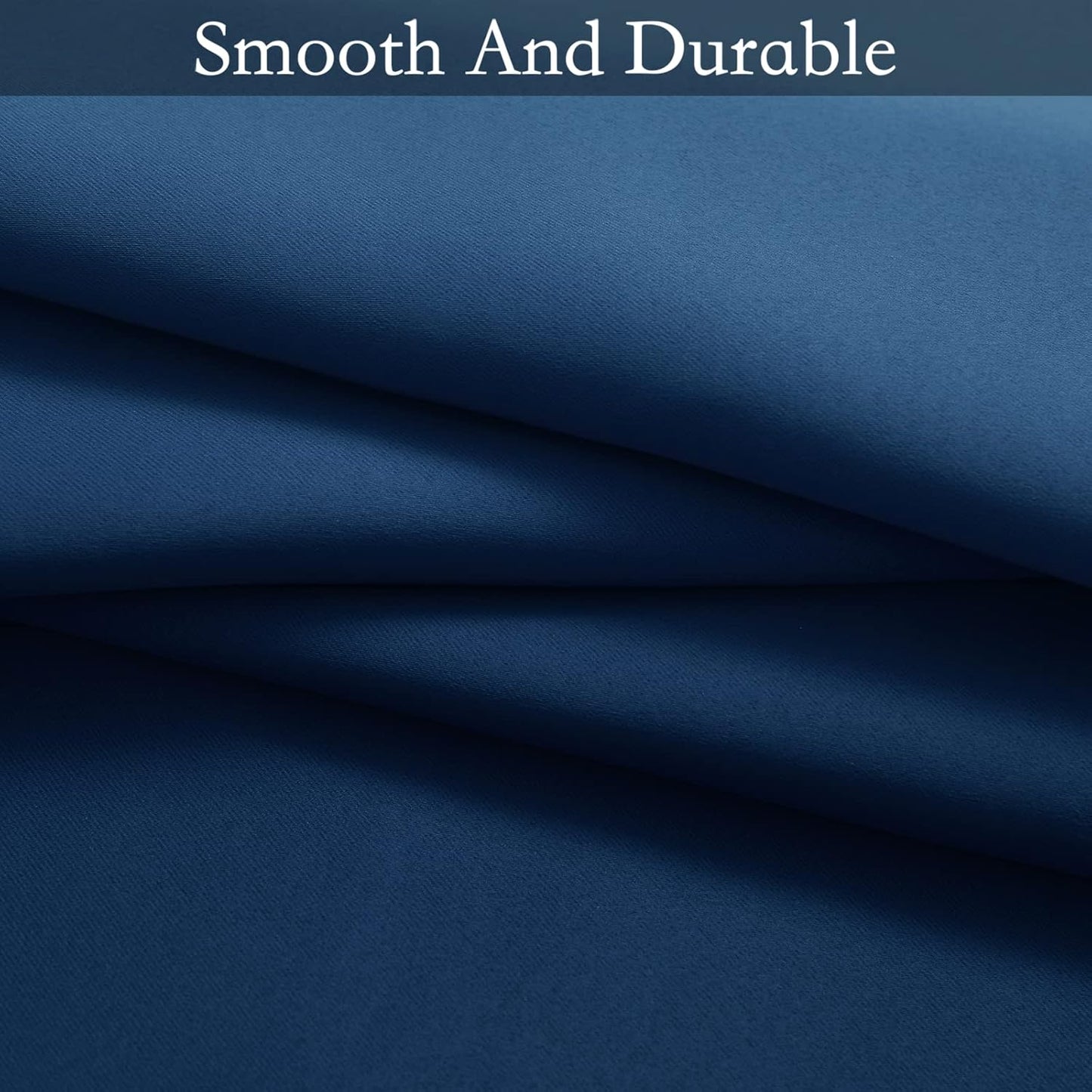 Ombre Room Darkening Curtains for Bedroom,  Light Blocking Thermal Insulated Grommet Window Curtain/Drapes for Living Room,2 Panels,White&Navy