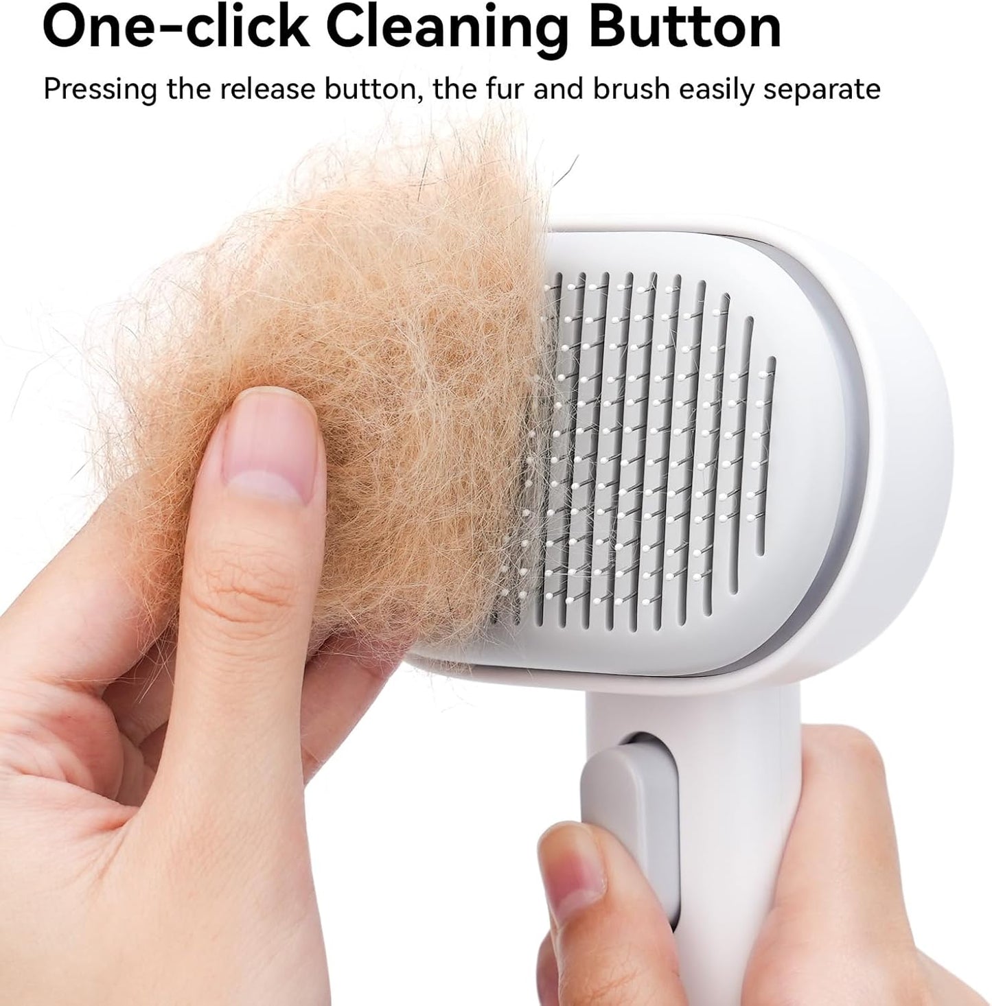 Cat Brush for Shedding, Indoor Cats, Long or Short Haired Cats, Cat Grooming Brush Cat Comb for Kitten Rabbit Massage Removes Loose Fur,White