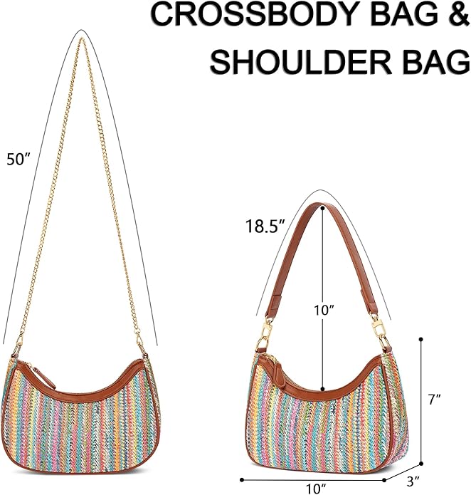 Shoulder Bag for Women Cute Hobo Purses and Handbags Retro Clutch Underarm Purse | Cute, Colorful