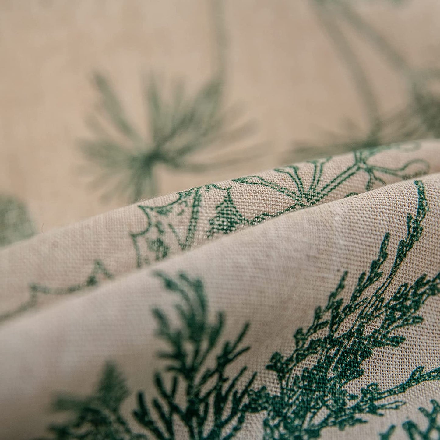 Bohemian style tassel green pine nut semi shading through rod curtain room, living room, bedroom, 2 pieces