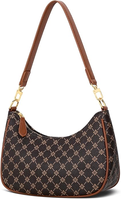 Shoulder Bag for Women Cute Hobo Purses and Handbags Retro Clutch Underarm Purse | Cute, Black&Flower