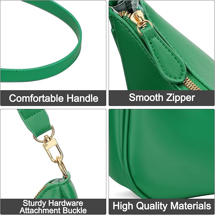 Shoulder Bag for Women Cute Hobo Purses and Handbags Retro Clutch Underarm Purse | Cute, Green