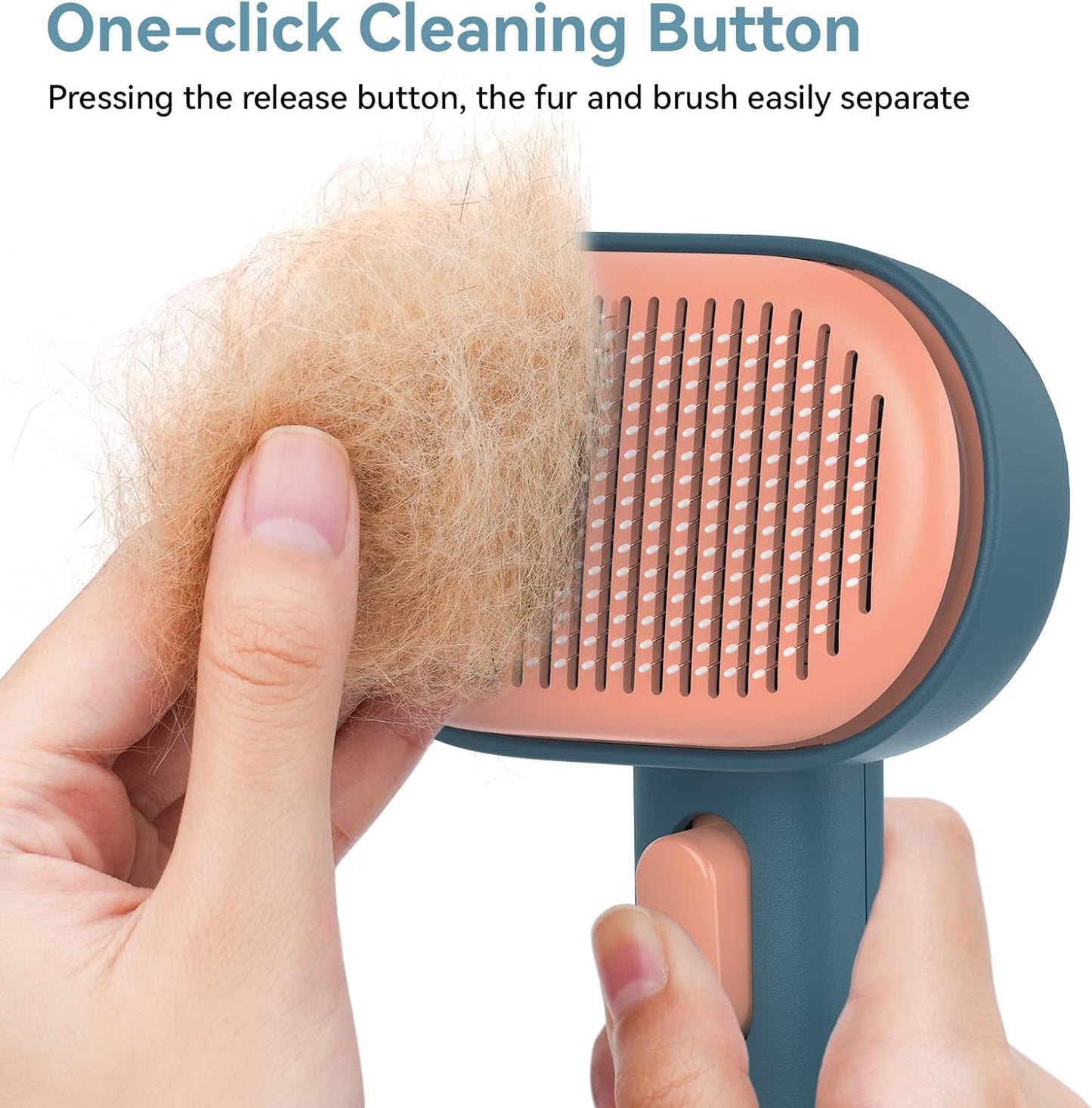 Cat Brush for Shedding, Indoor Cats, Long or Short Haired Cats, Cat Grooming Brush Cat Comb for Kitten Rabbit Massage Removes Loose Fur,Green
