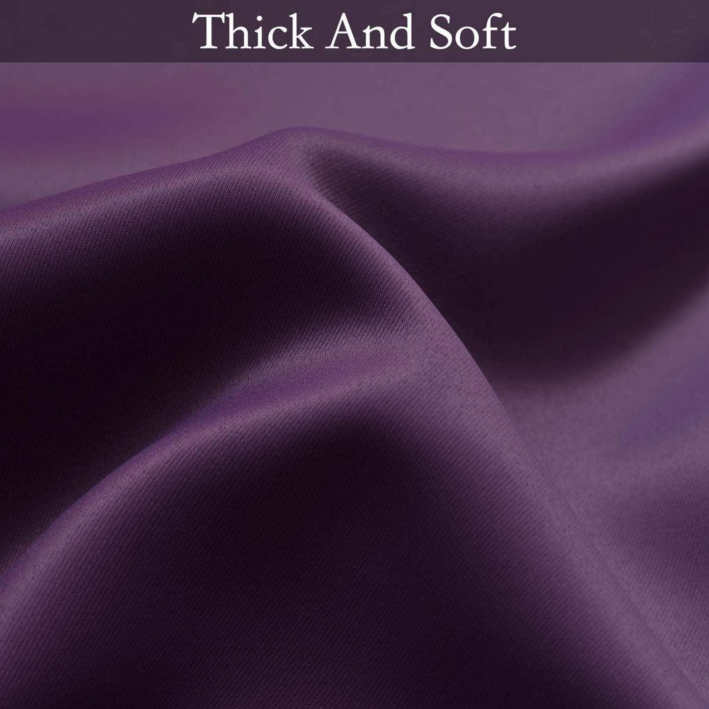 Ombre Room Darkening Curtains for Bedroom,  Light Blocking Thermal Insulated Grommet Window Curtain/Drapes for Living Room,2 Panels,Purple&White